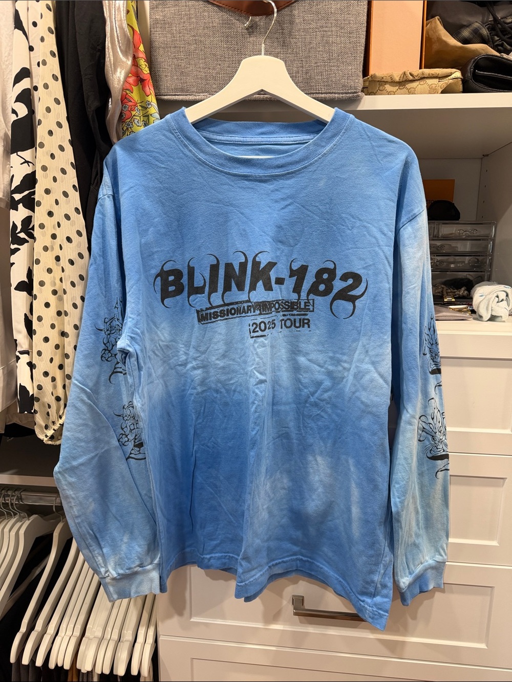 Blink-182 Blue Long Sleeve Tour Tee